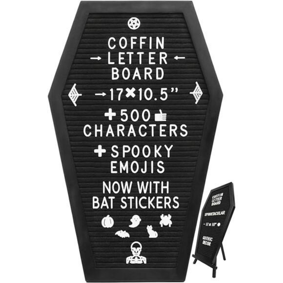 Letter Board Black +3D Bat Stickers +650 Characters, Spooky & Seasonal - Picture 7 of 7